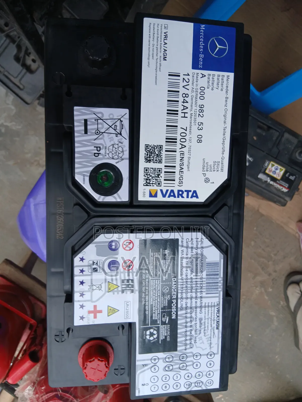 AGM Mercedes Benz Battery 17plate 84ah-700a