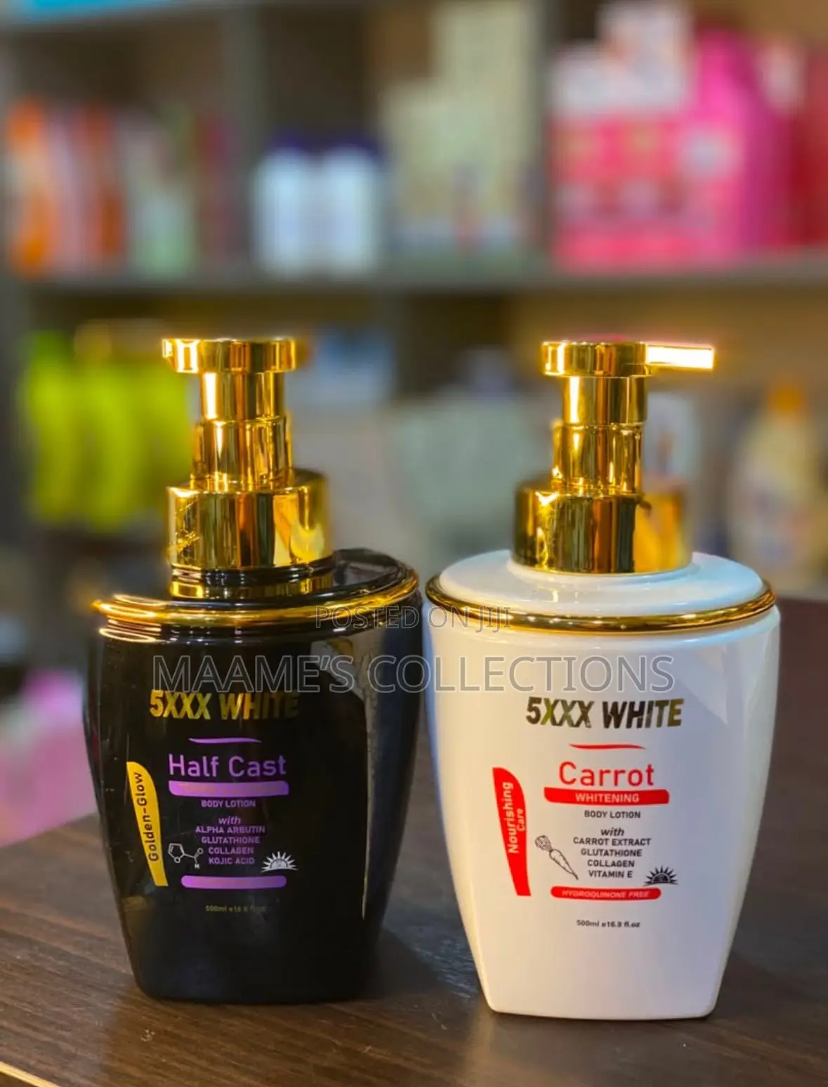 5XXX WHITE Half Cast and Carrot Whitening Body Lotions (GH₵ 150 Each)