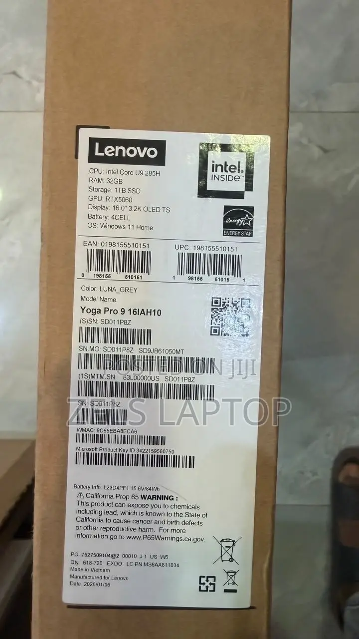 New Laptop Lenovo Yoga 9 32GB Intel Core Ultra 9 SSD 1T