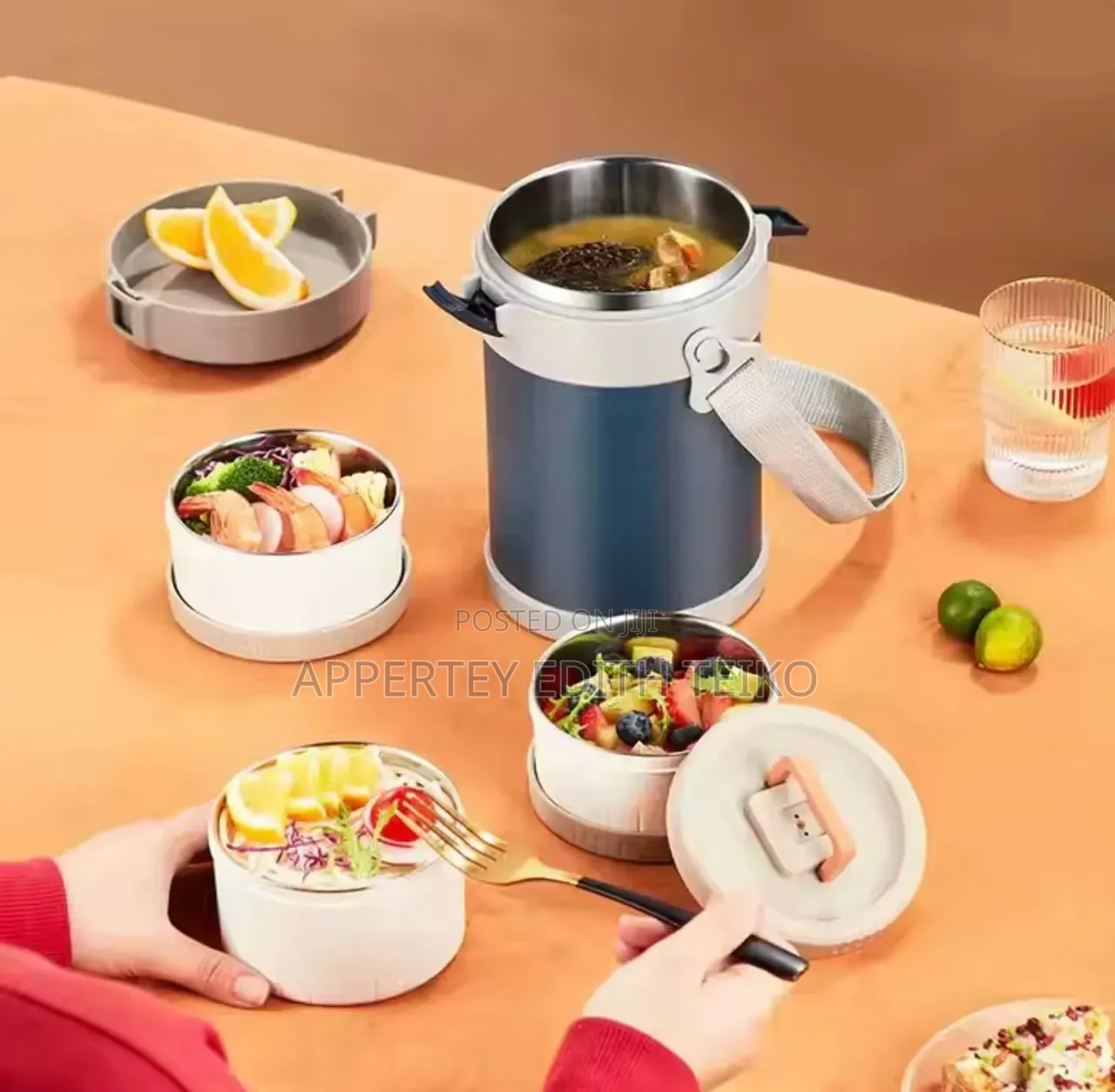 3-Tier Stainless Steel Vacuum-Insulated Lunch Box