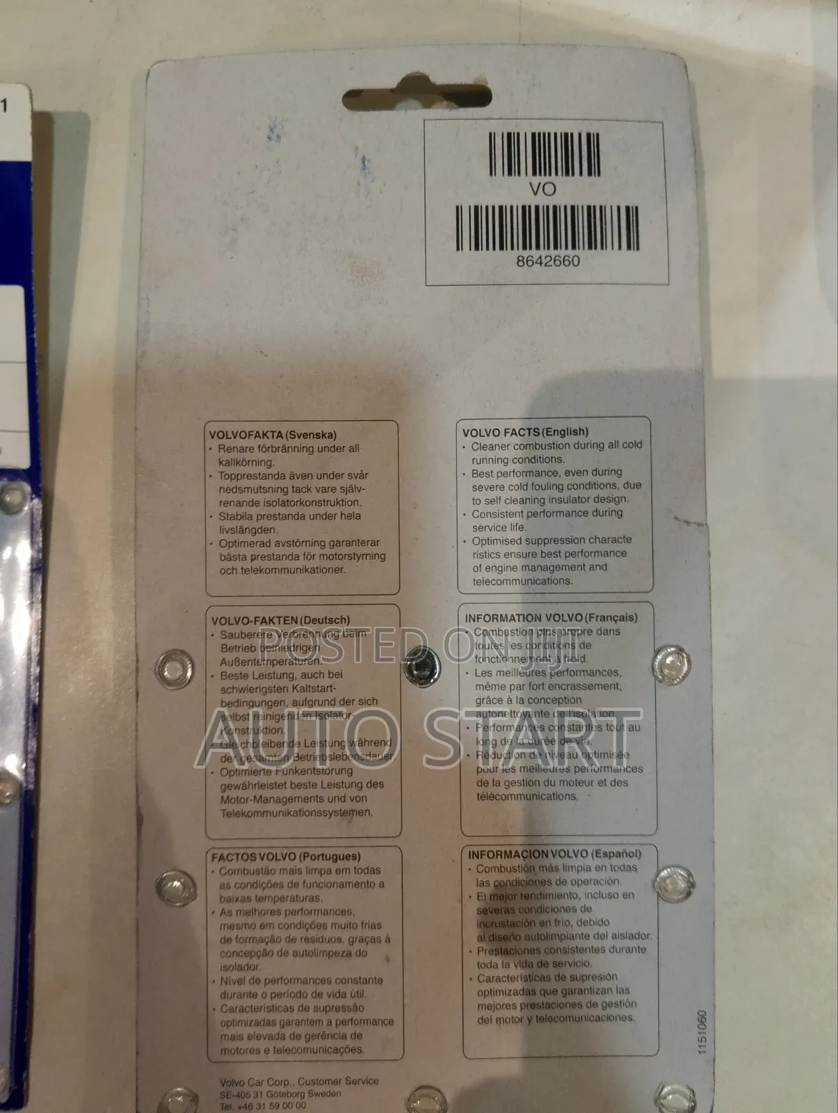 Volve Spark Plugs 16 Short (3pins)