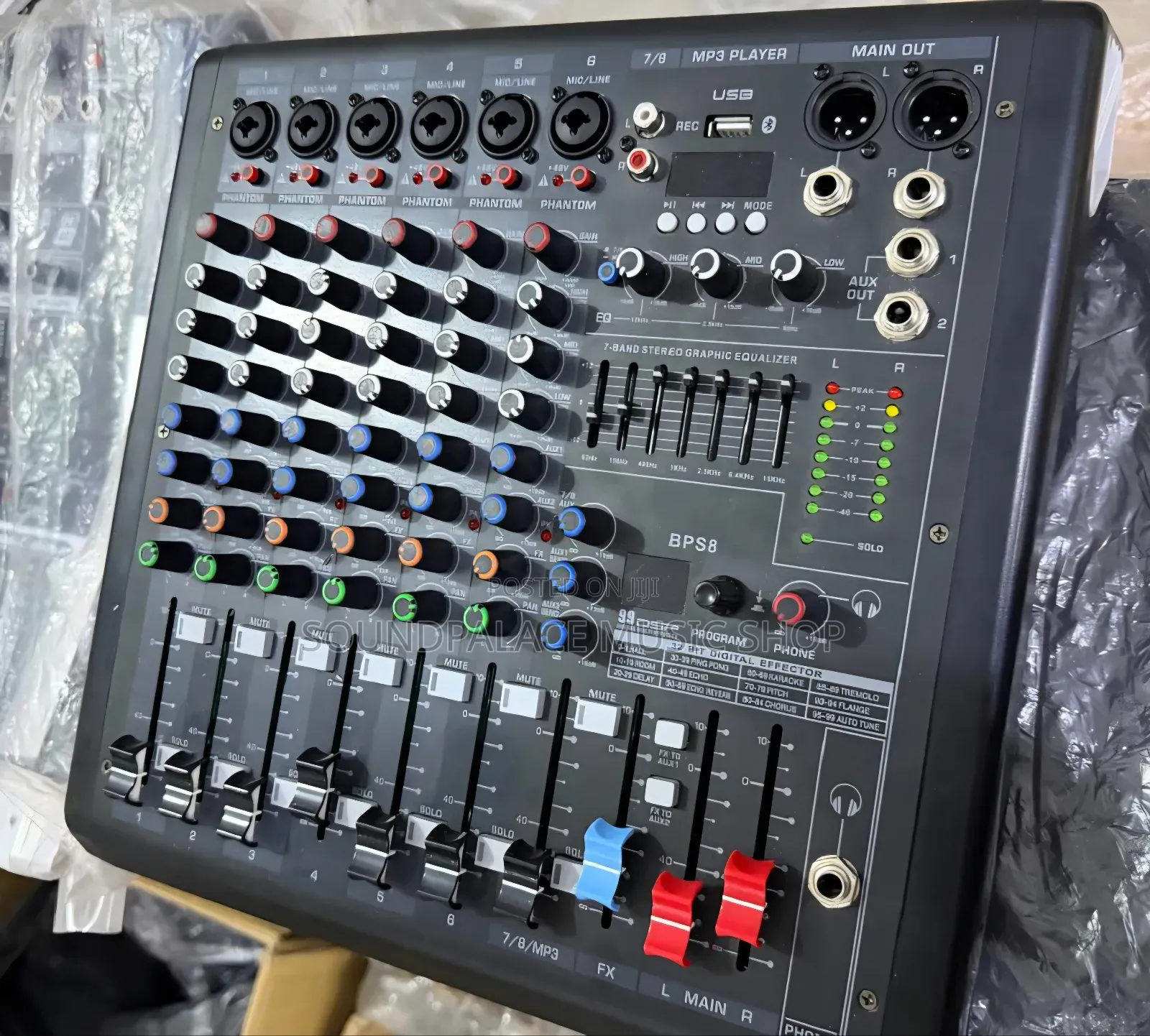 8-Channel Audio Mixing Console (Model BPS8 / BP-8)