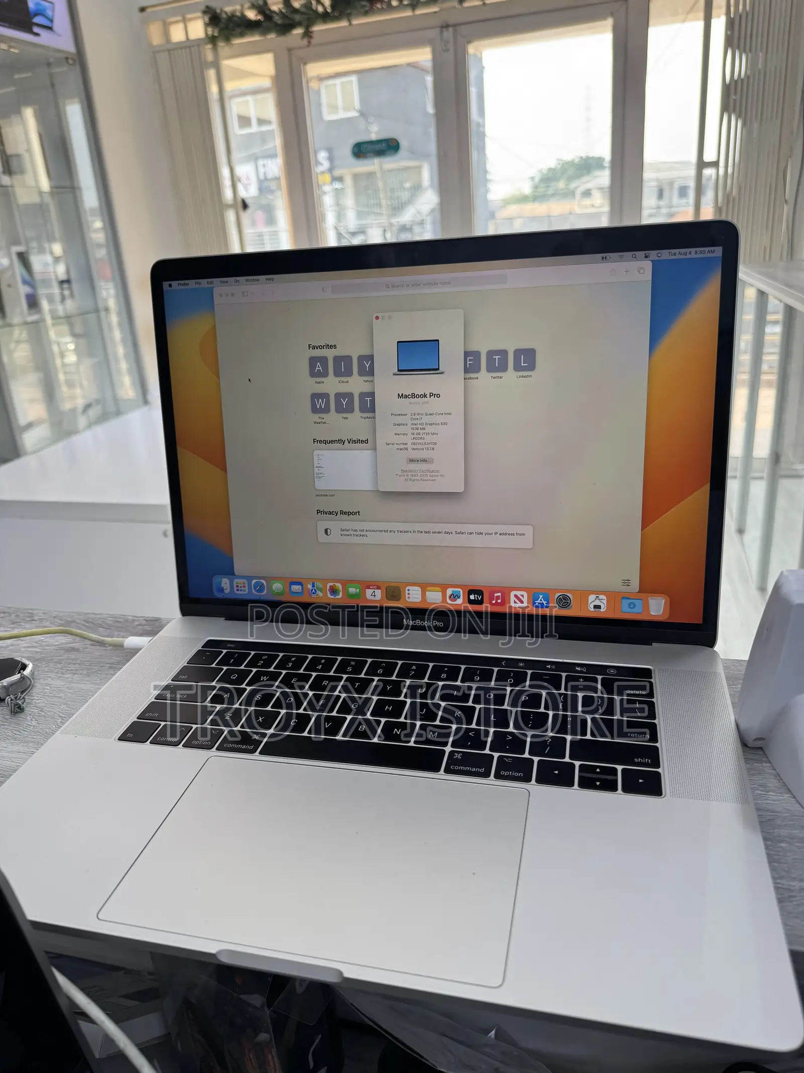 Laptop Apple MacBook Pro 2017 16GB Intel Core i7 SSD 512GB