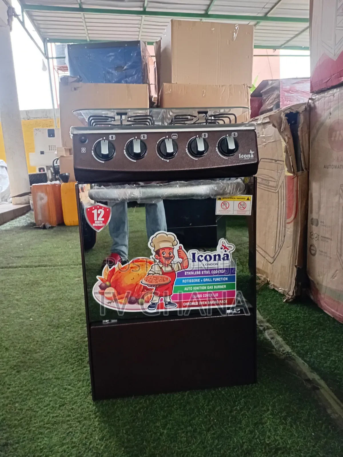 Brand New Icona 4 Gas Burner Cooker – Automatic Ignition, Quality50x50