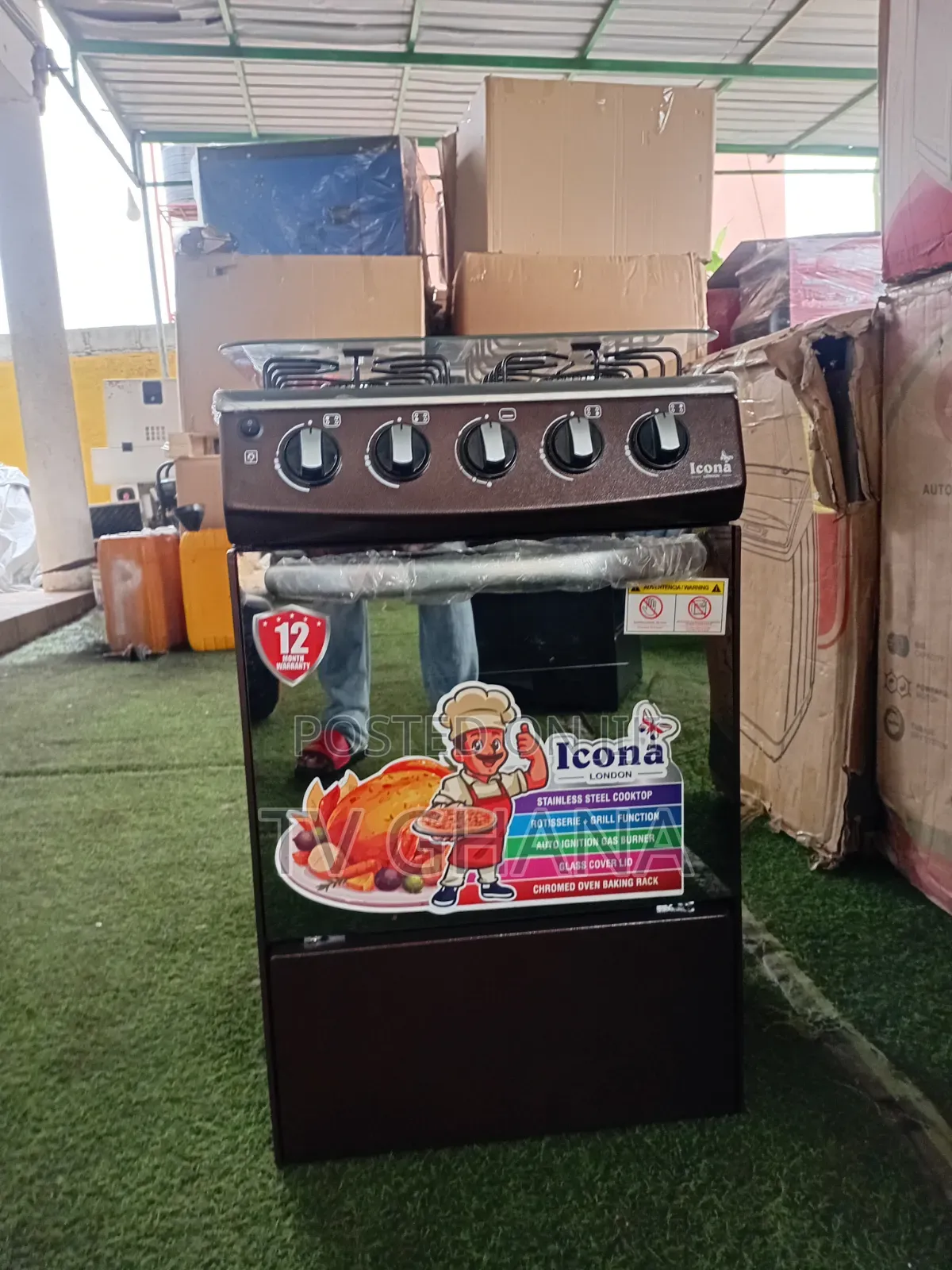 Brand New Icona 4 Gas Burner Cooker – Automatic Ignition, Quality50x50