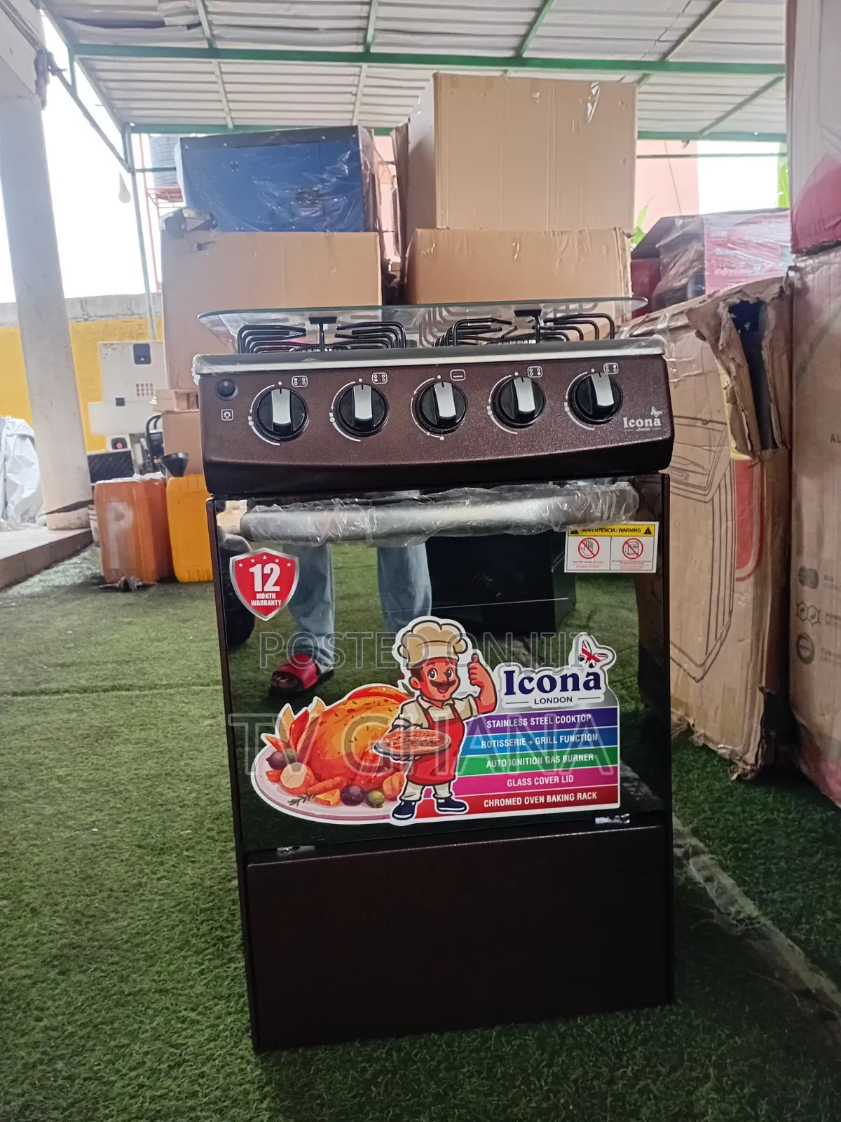 Icona 4 Burner Gas Cooker With Auto Start Ignition – Premium 50x50