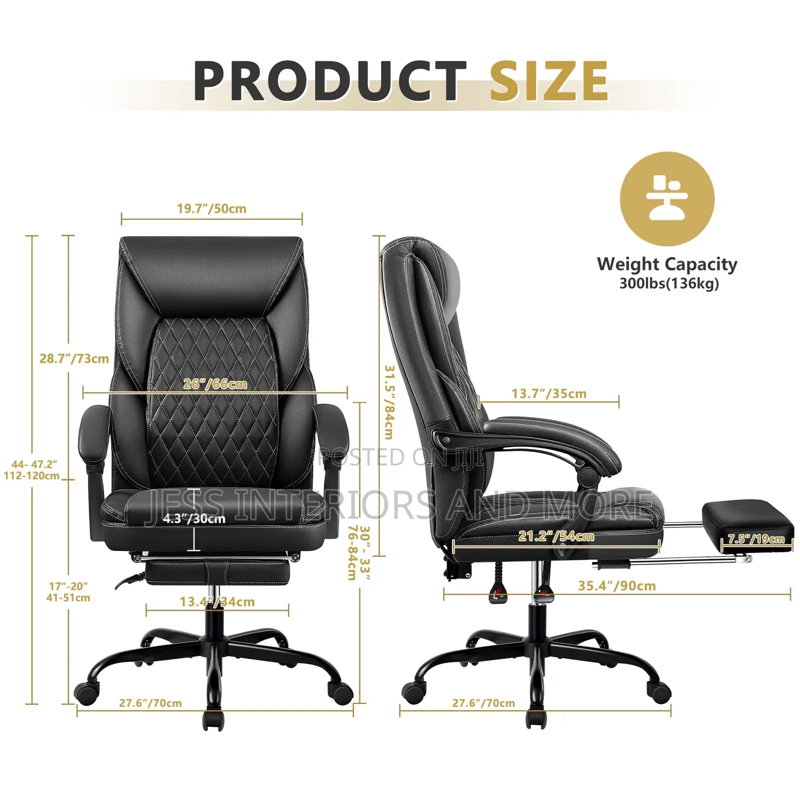 Executive Office Chair With Foot Rest