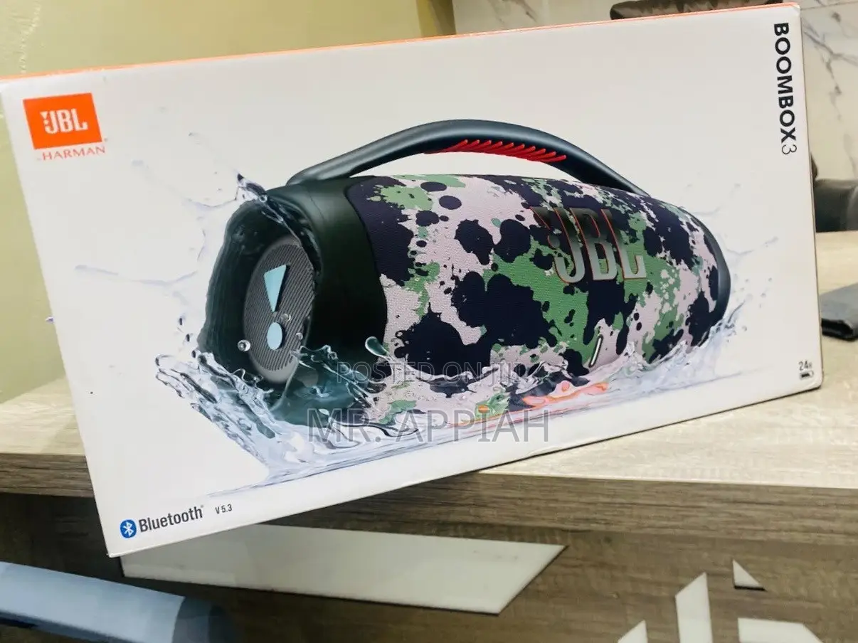 New JBL Boombox 3 Wireless Bluetooth Speaker(Waterproof)..