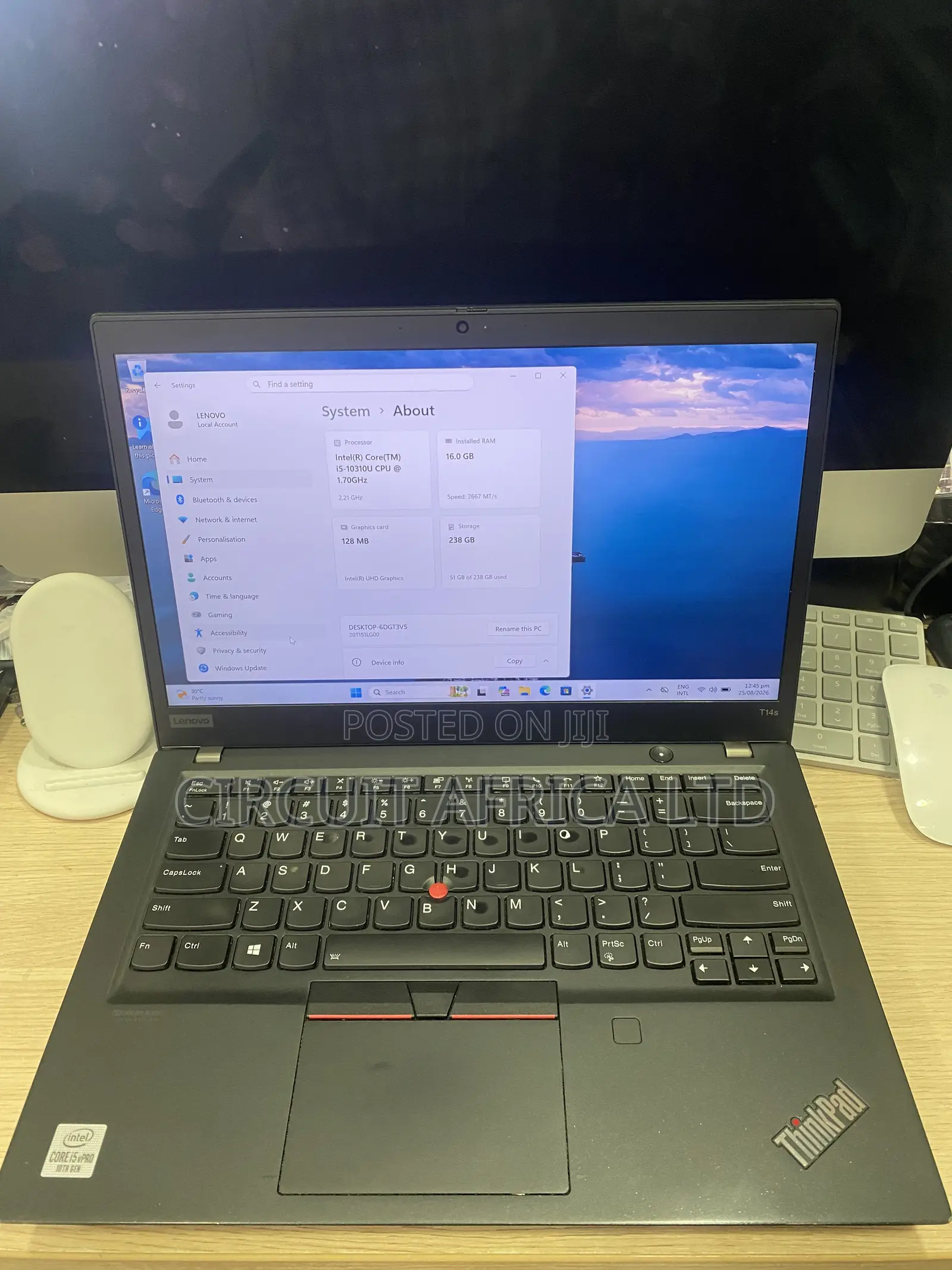 Laptop Lenovo ThinkPad T14 G1 16GB Intel Core i5 SSD 256GB