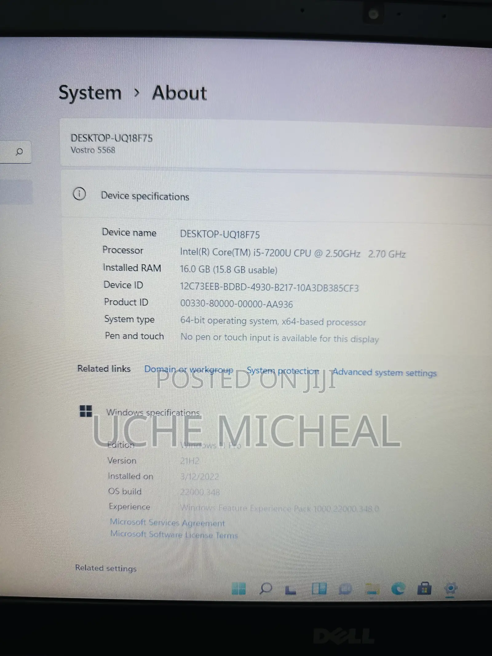 Laptop Dell Vostro 5468 16GB Intel Core i5 SSD 256GB