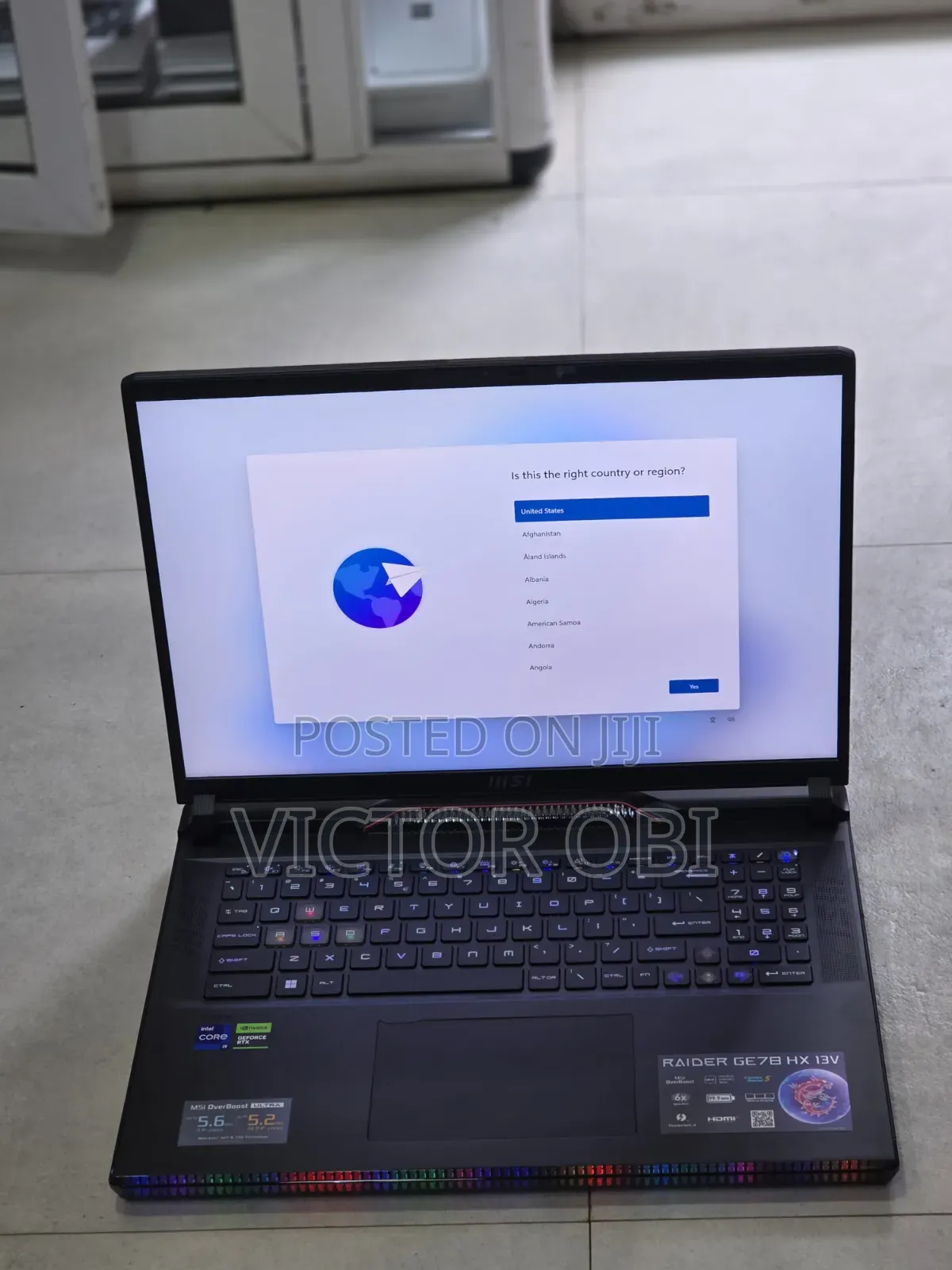 New Laptop MSI Raider GE78HX 32GB Intel Core i9 SSD 2T