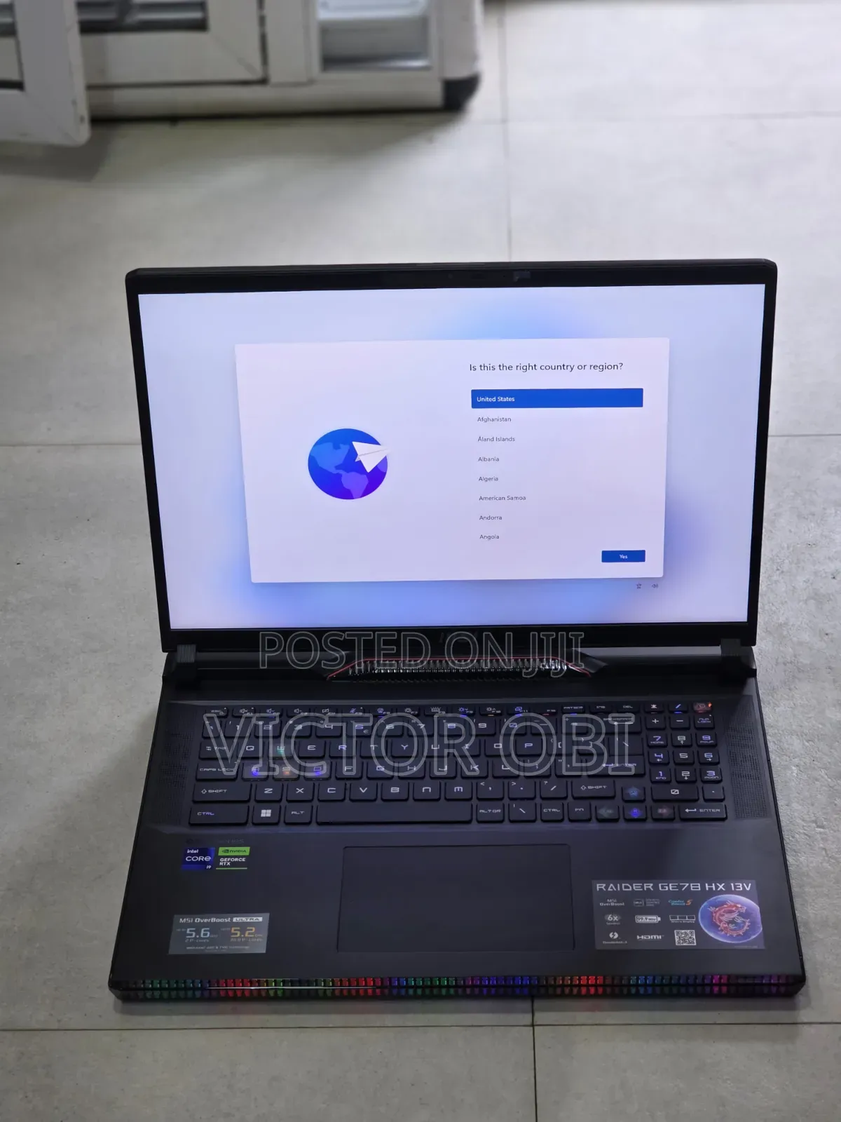 New Laptop MSI Raider GE78HX 32GB Intel Core i9 SSD 2T