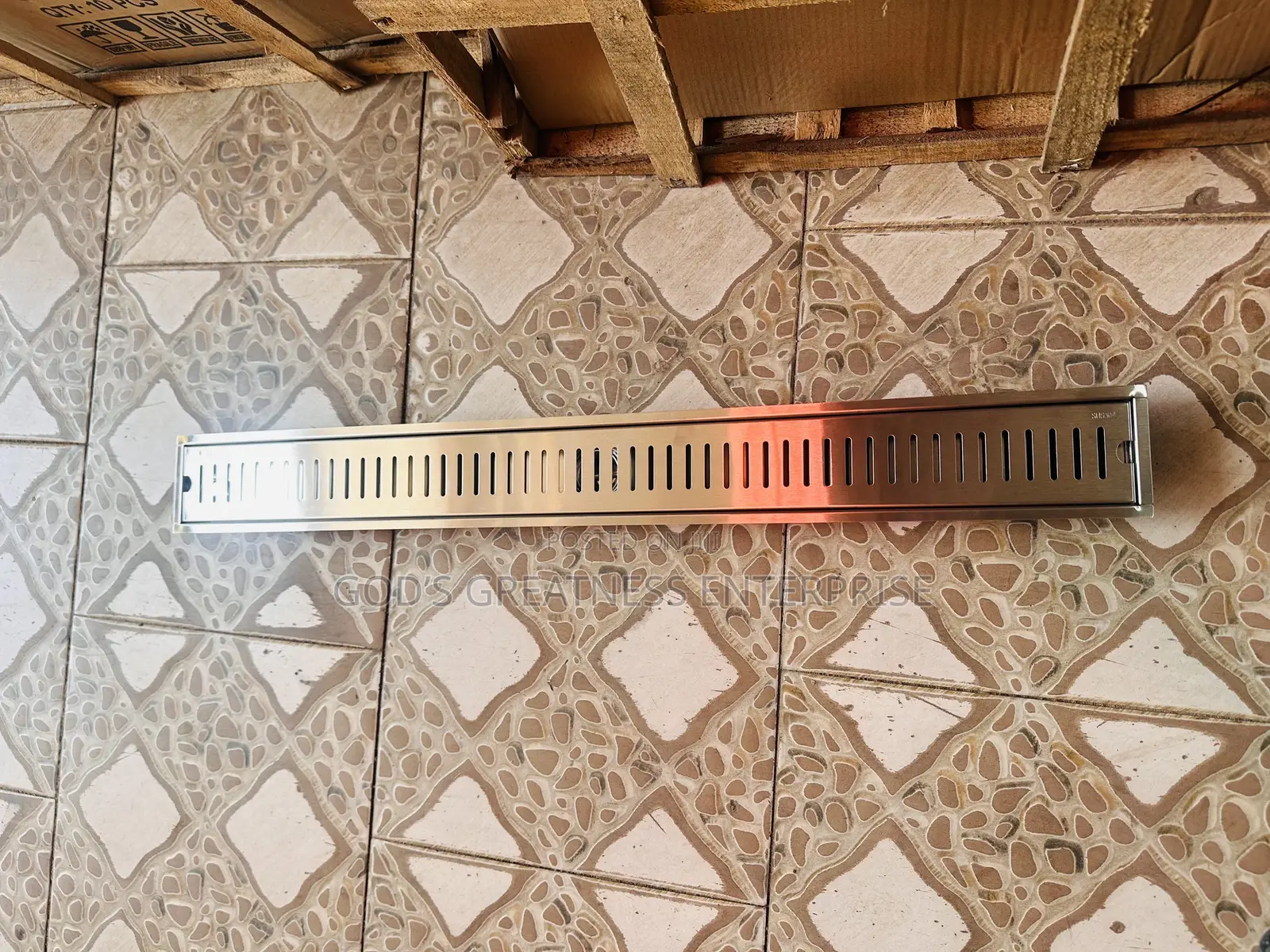 90cm Long Metal Floor Drain