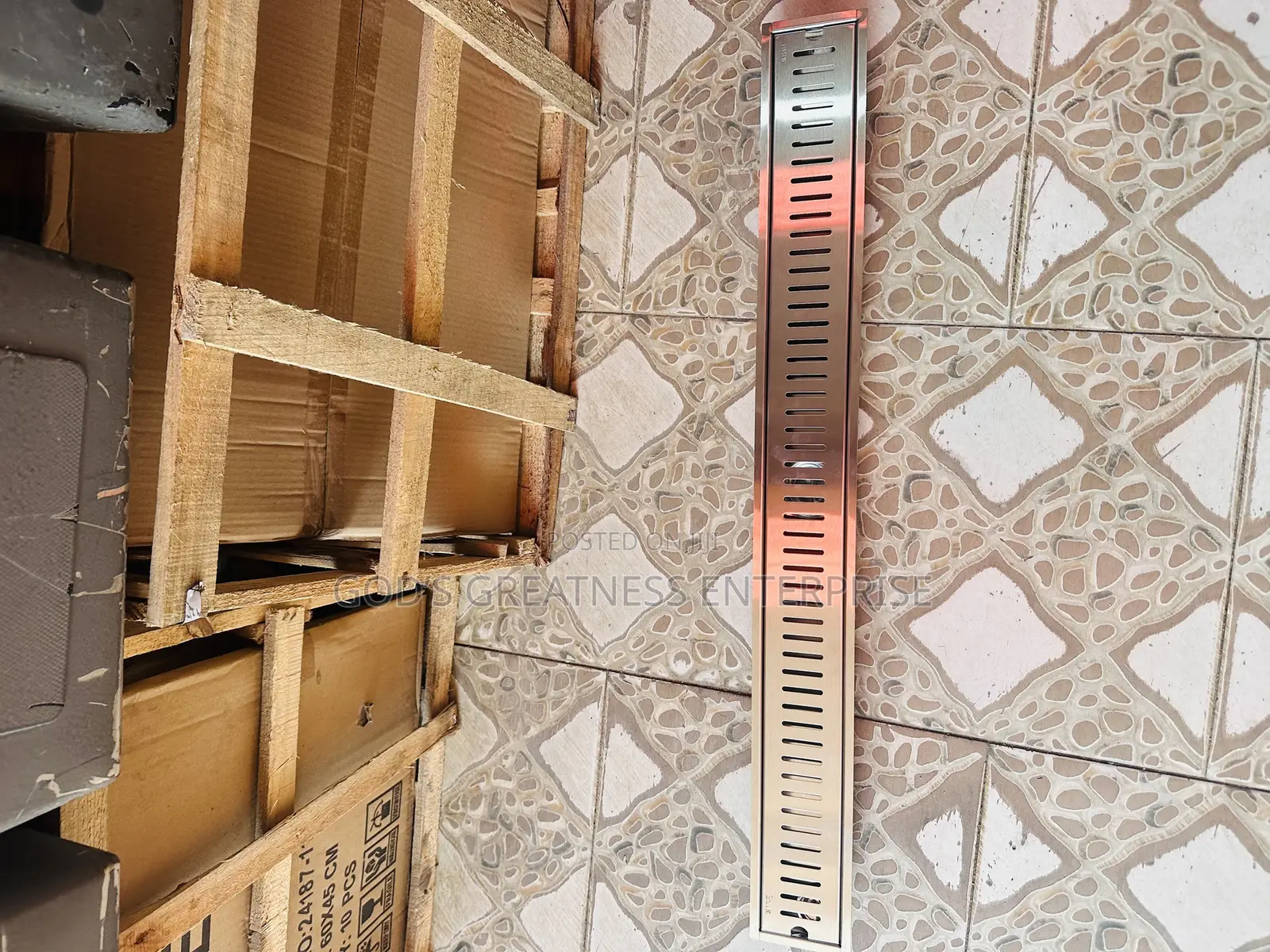 90cm Long Metal Floor Drain