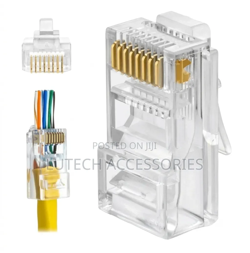 Rj45 Passthrough Cat6 Crystal Head 100pcs