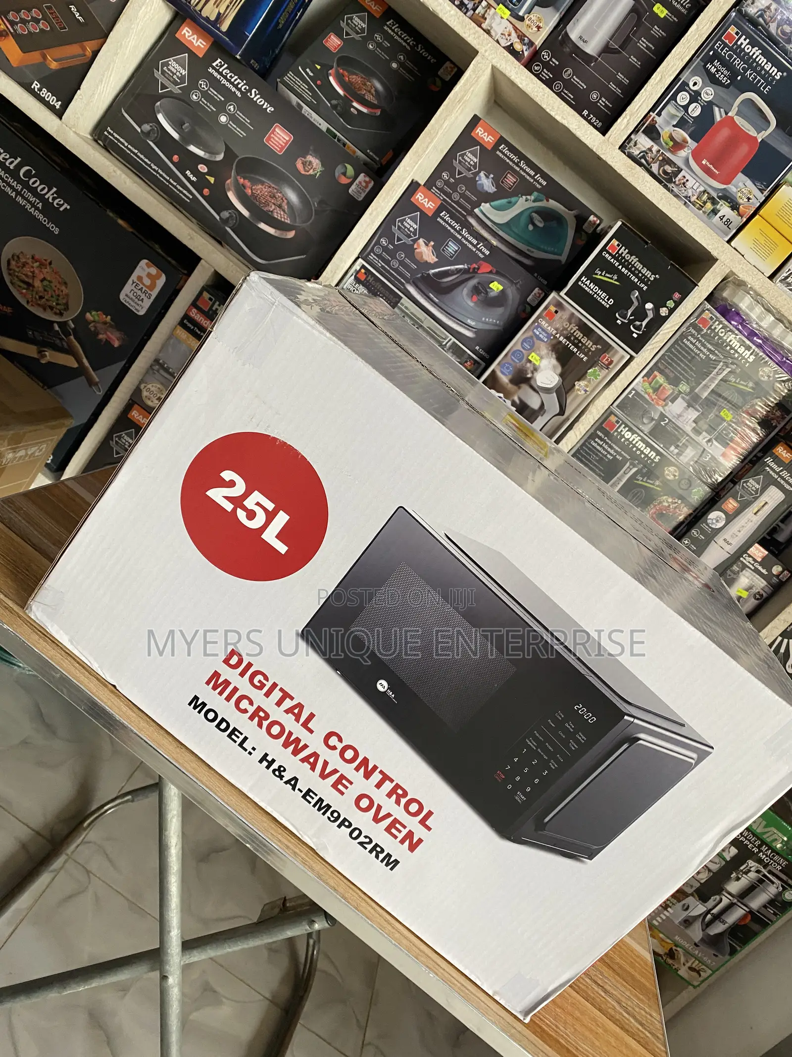 Black 25L Digital Microwave Oven for Home (H A)