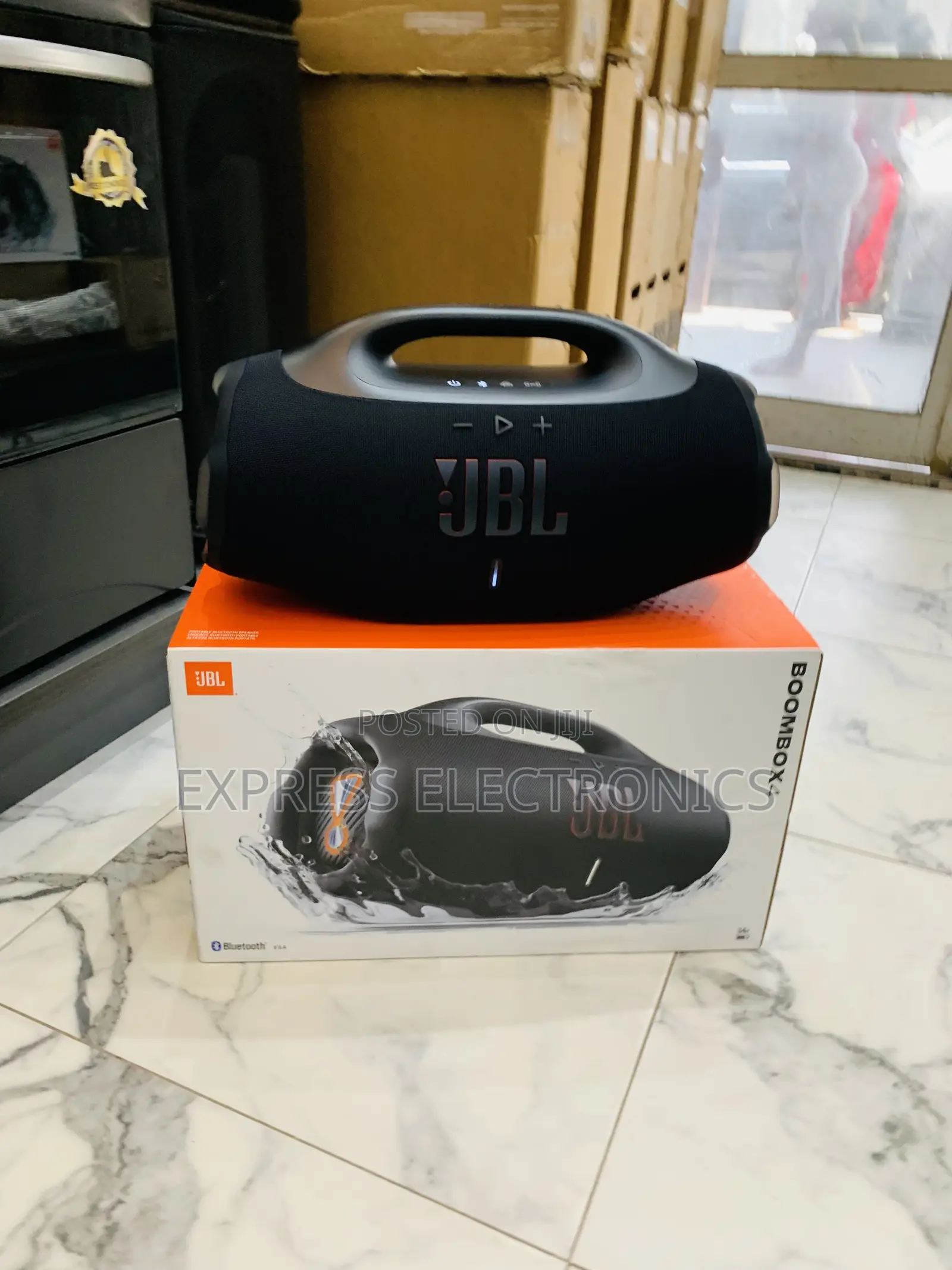 Limited Stock JBL Boombox 4 Portable Bluetooth, Waterproof- Black
