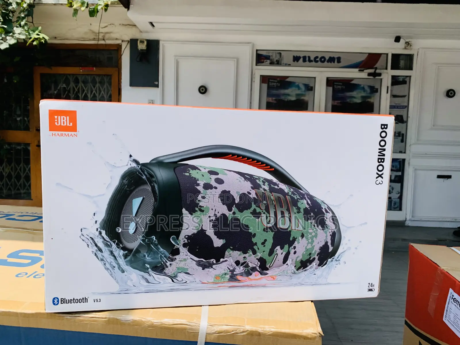 (( JBL Boombox 3 Llarge, Powerful Portable Bluetooth Speaker)))