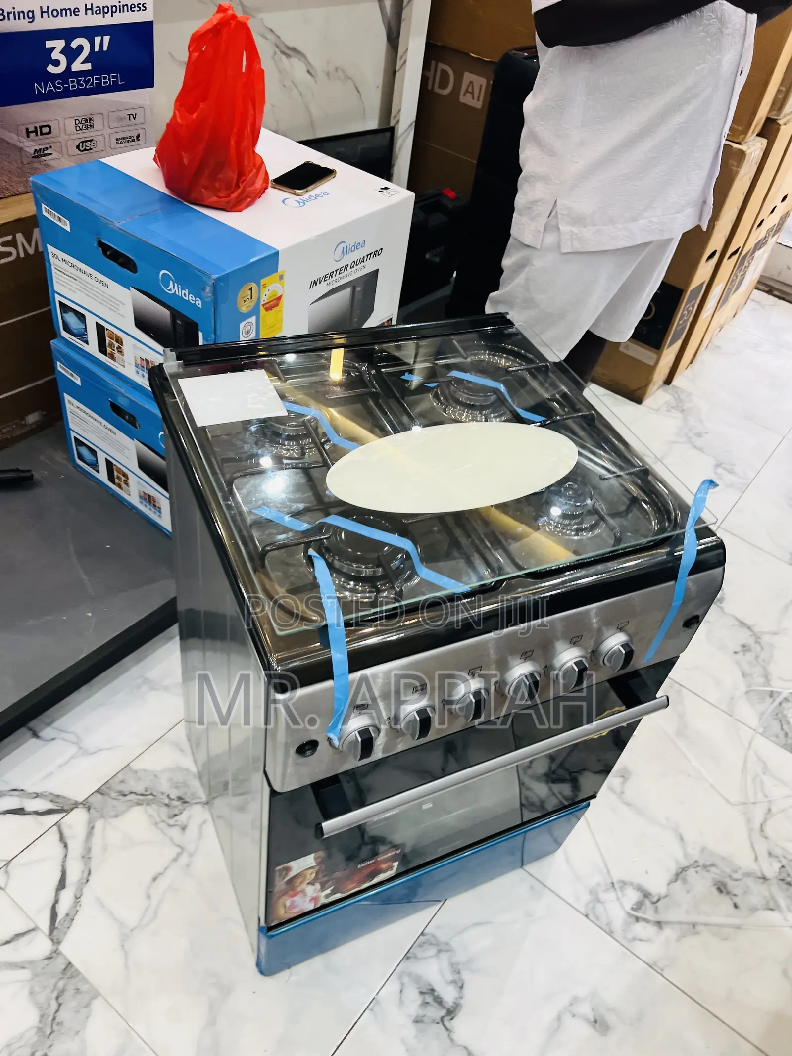 Super Affordable Ferre 60x60cm New Line 4 Gas Cooker(Gray)