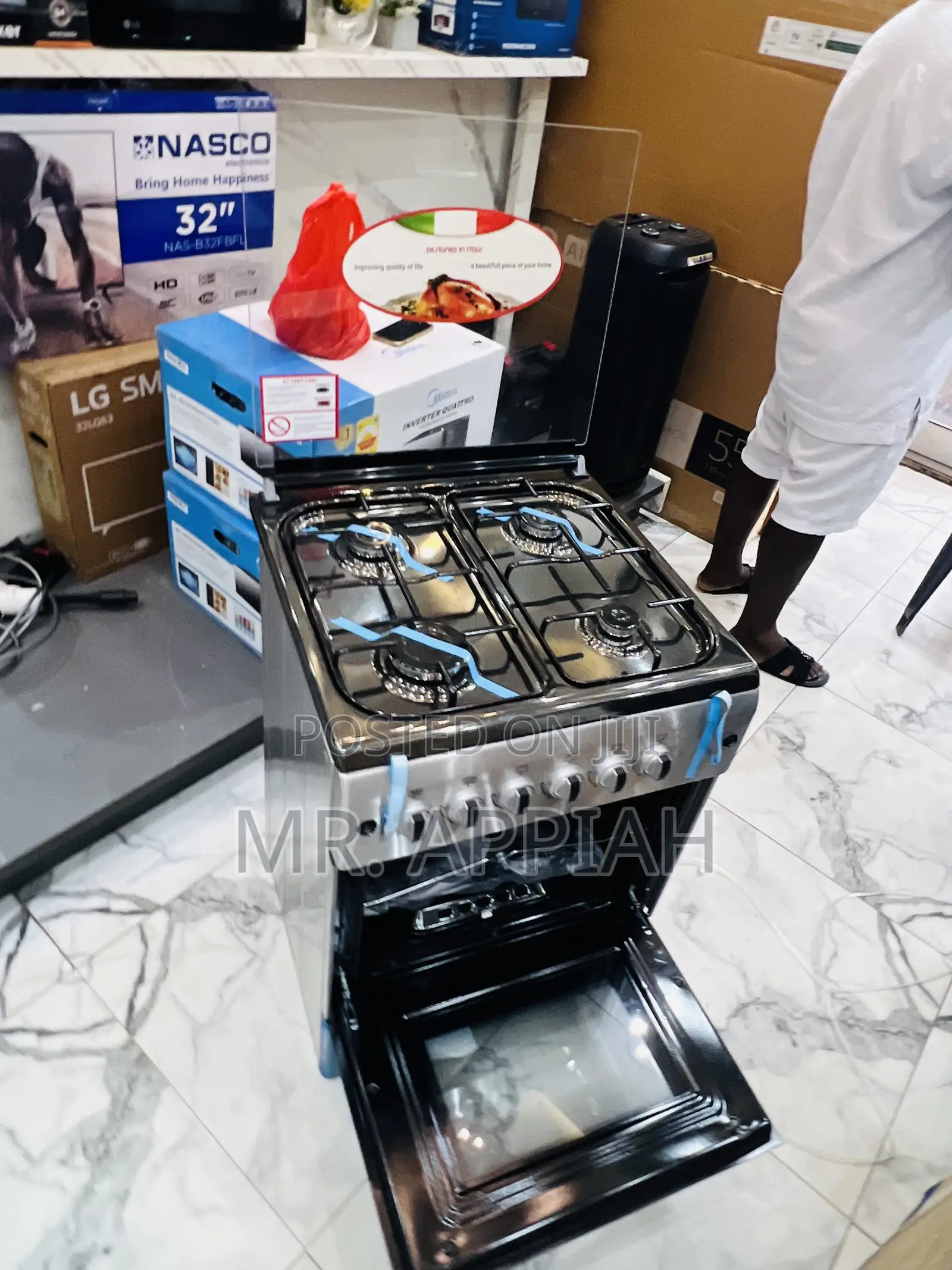 Auto Ignition Ferre New Line 4 Gas Cooker(Gray)60x60cm