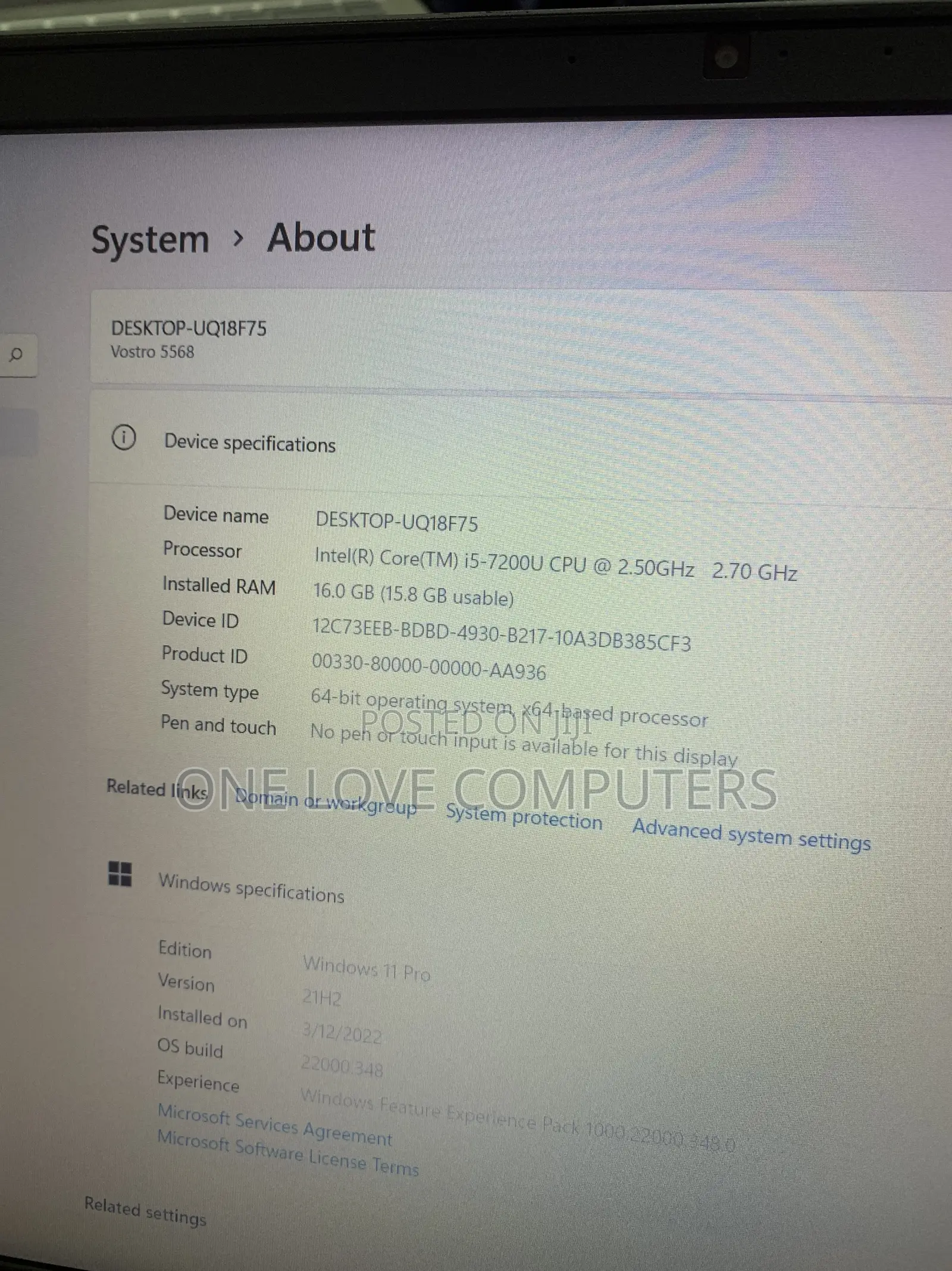 Laptop Dell Vostro 5468 16GB Intel Core i5 SSD 256GB
