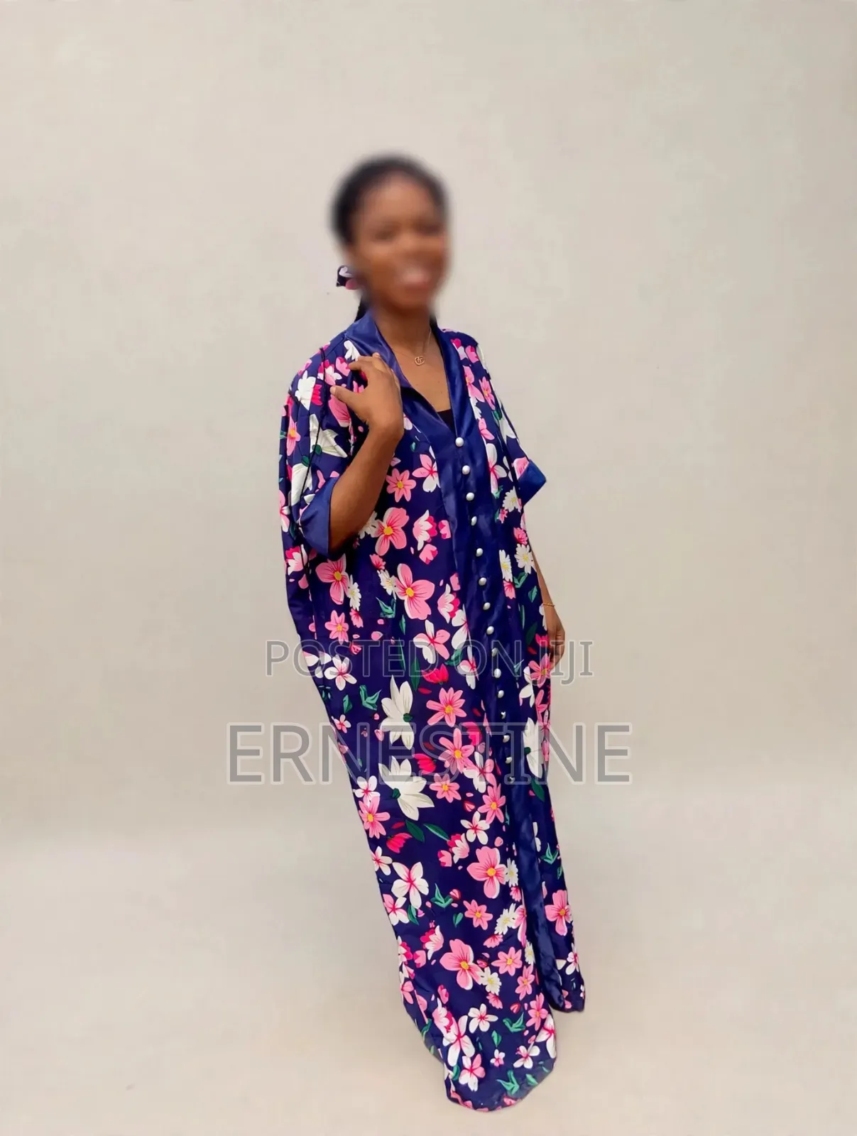 Floral Bubu Dress , Rich Aunty Kaftan Free Size- GHC 300