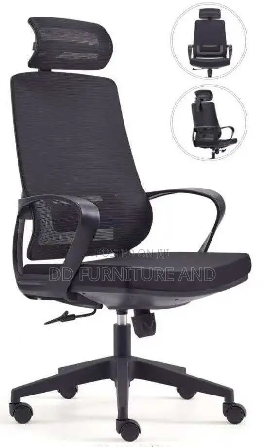 Black Armrests Mesh Office Chair