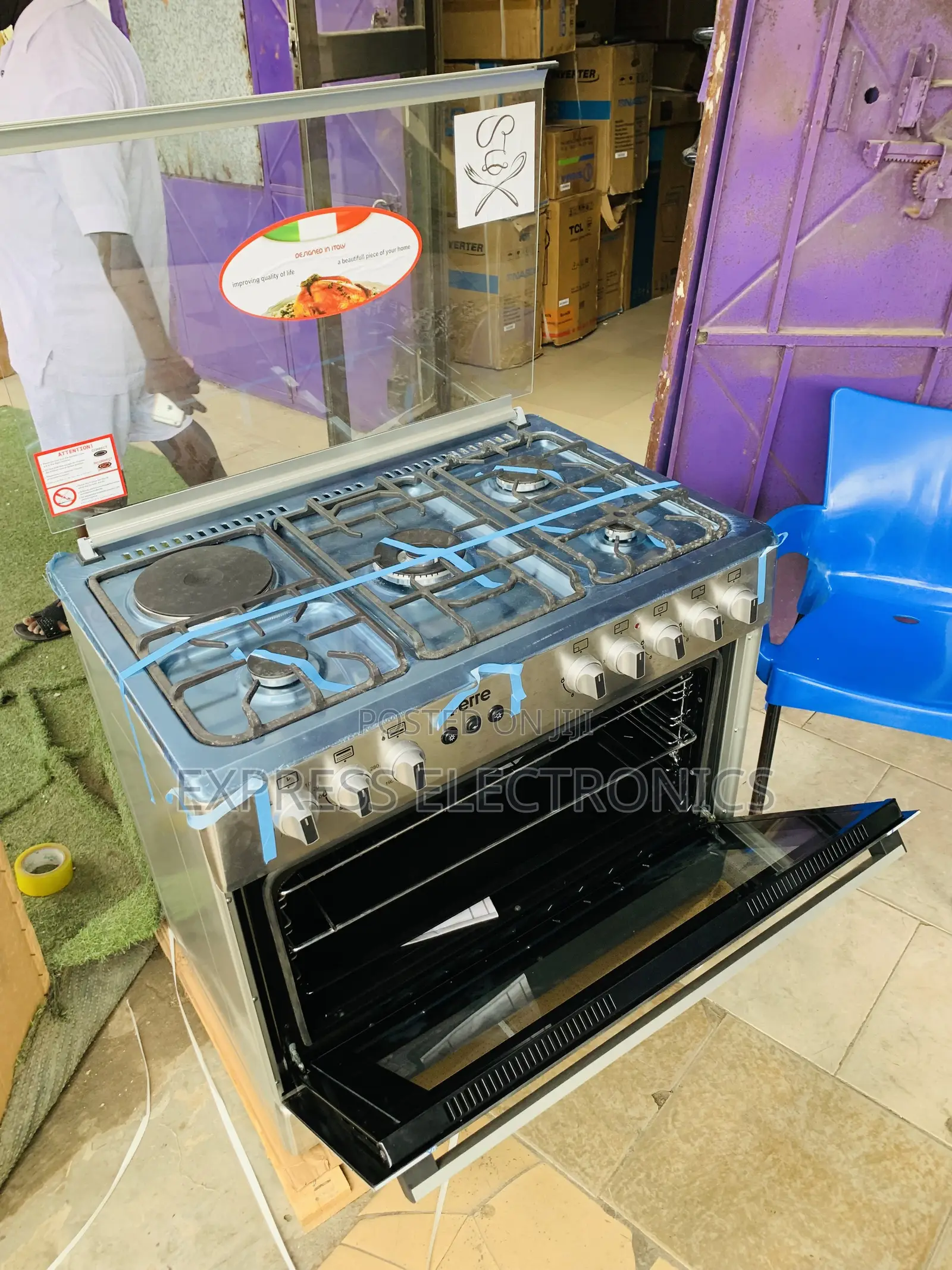 Ferre Gas Electric 4-1 Oven 60/90 Oven Rotisserie Sliver