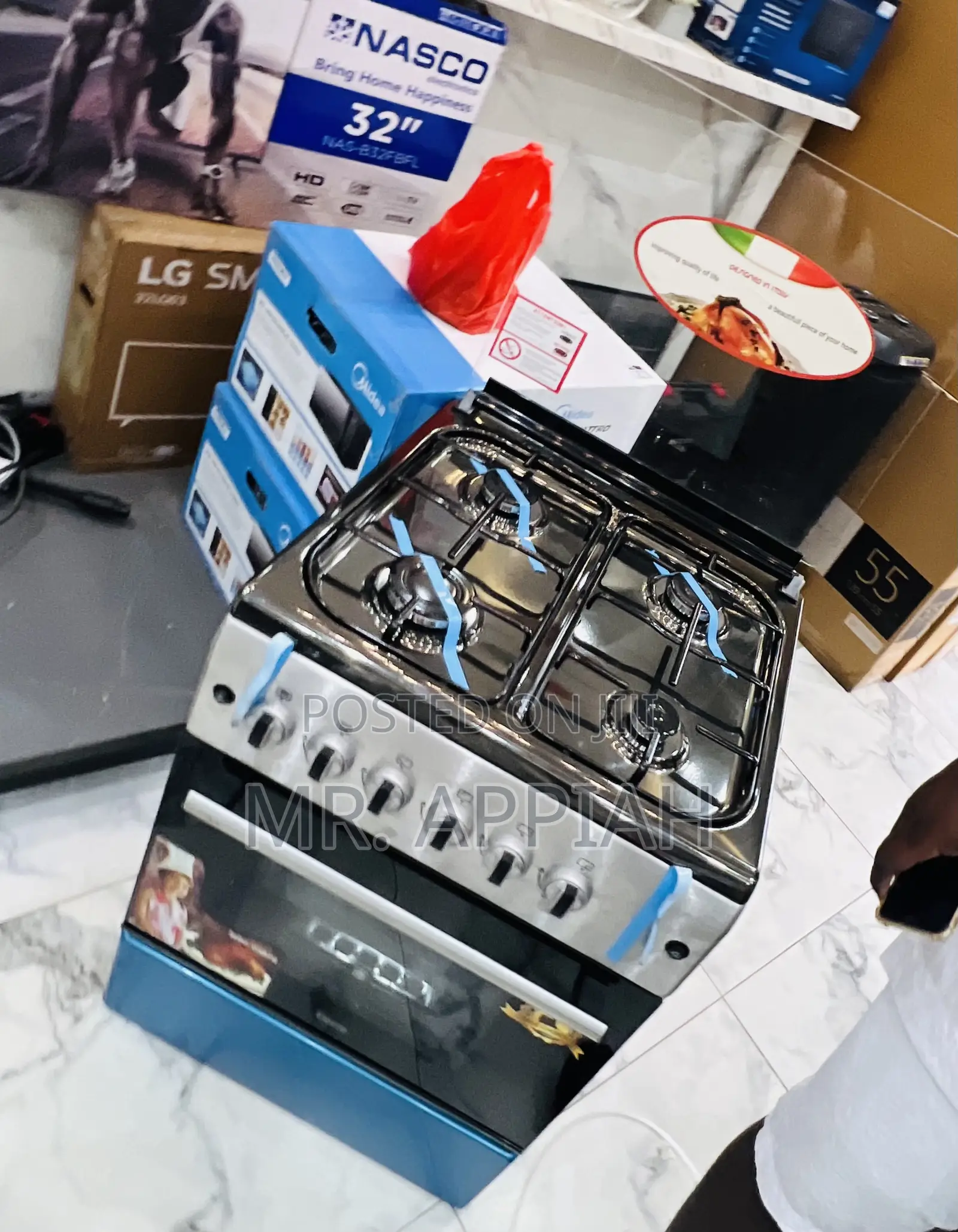 Sufficient Ferre 60x60cm 4 Gas Burner With Grill(Gray)..