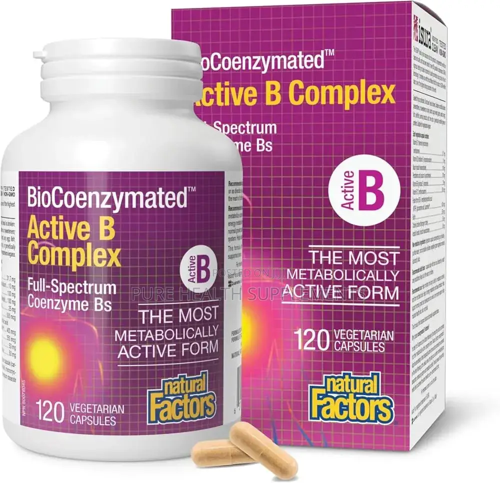 Natural Factors, BioCoenzymated, Active B Complex, 60 Vegetarian Caps