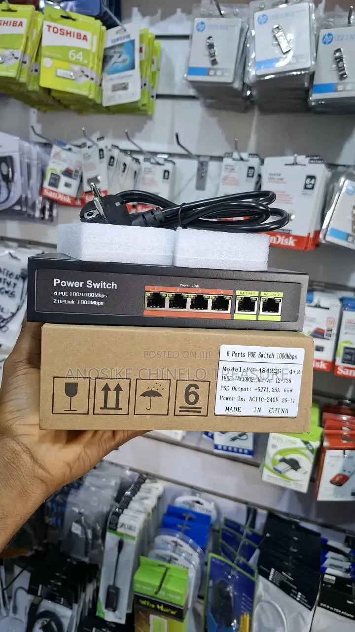 6 Port Gigabit PoE Switch 4+2 | 1000Mbps Network Switch