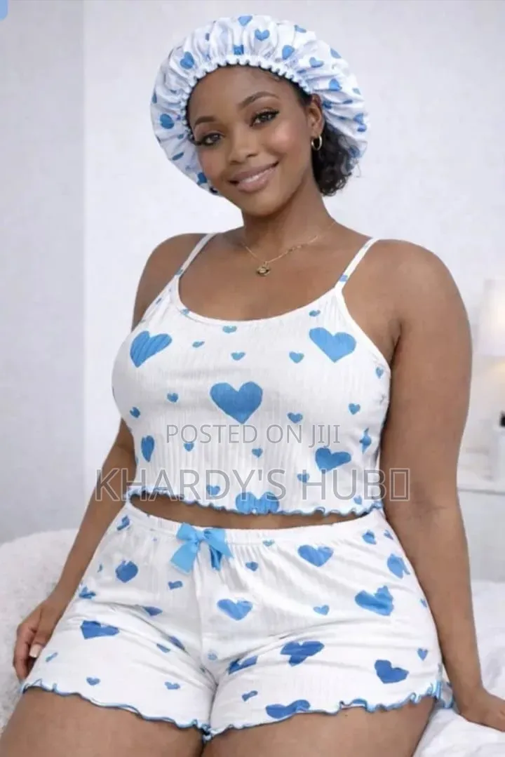 Exquisite Night Wears With Hair Bonnet