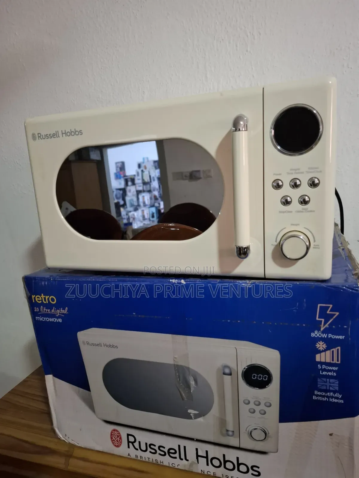 20. L Russell Hobbs Retro Compact Cream Microwave... From Uk🇬🇧