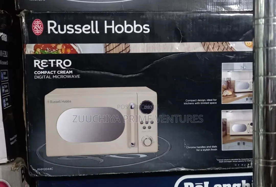 20. L Russell Hobbs Retro Compact Cream Microwave... From Uk🇬🇧
