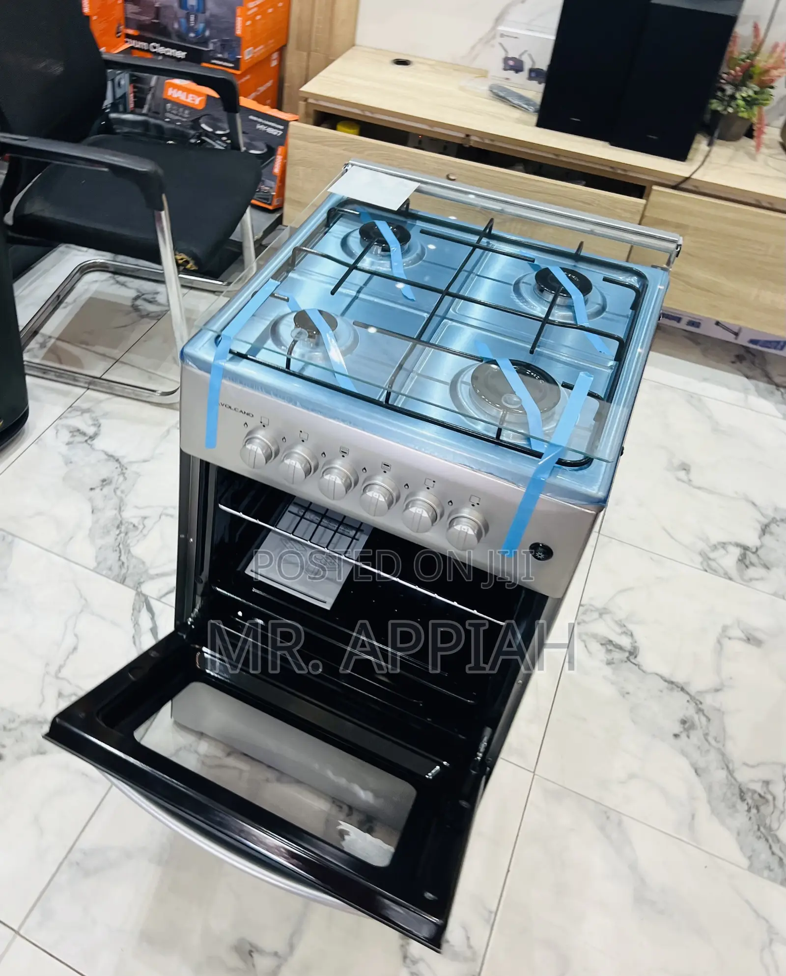 Original Volcano Glass Lid 4 Gas Cooker(Oven & Grill)..