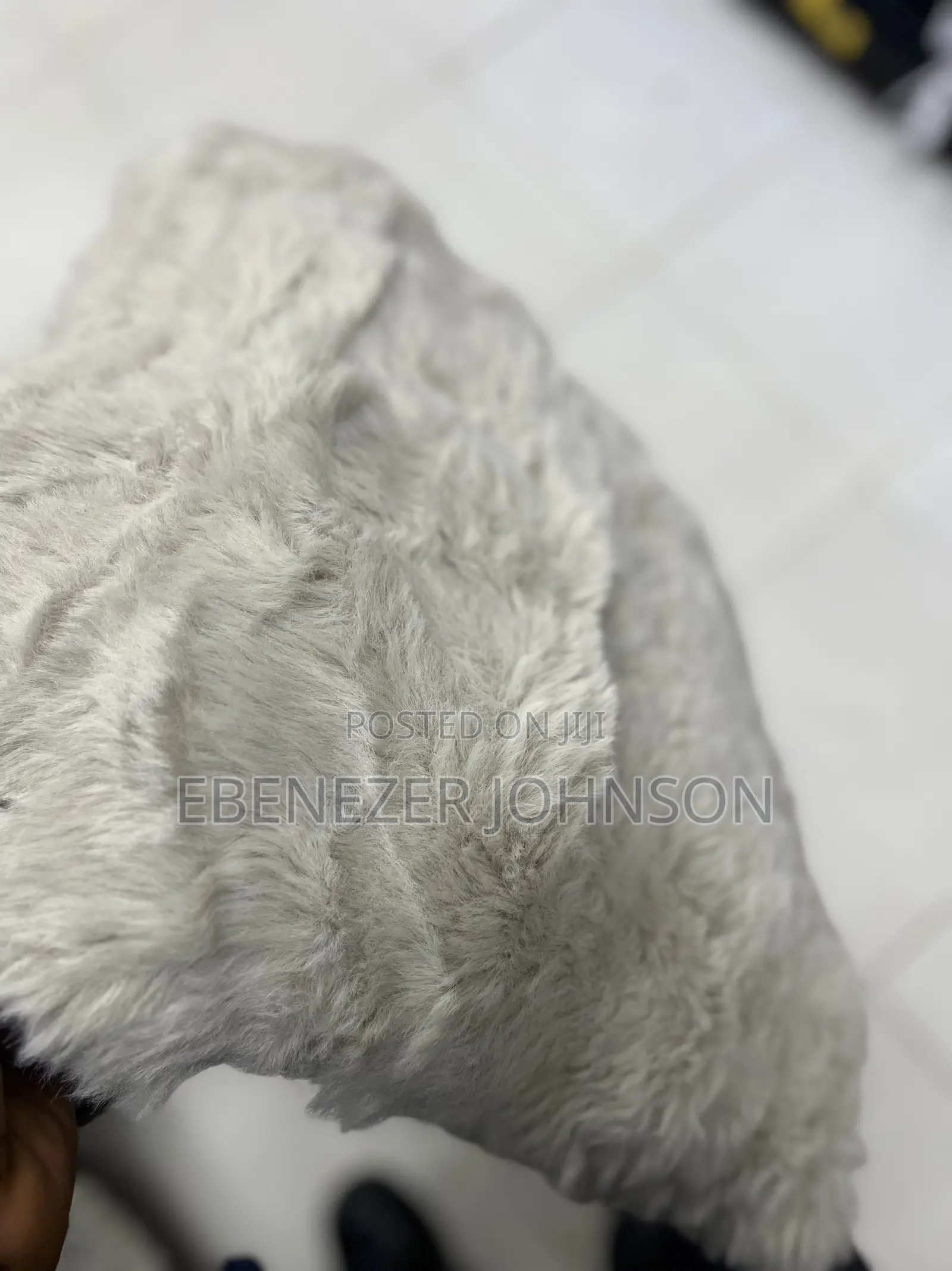 Faux Fur / Fluffy Throw Pillow With Quilted Diamond Pattern