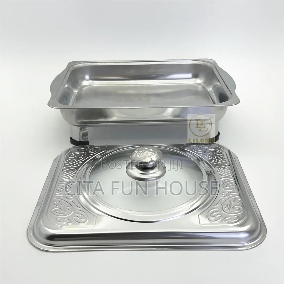 Chaffing Dish Square With Glass Lid