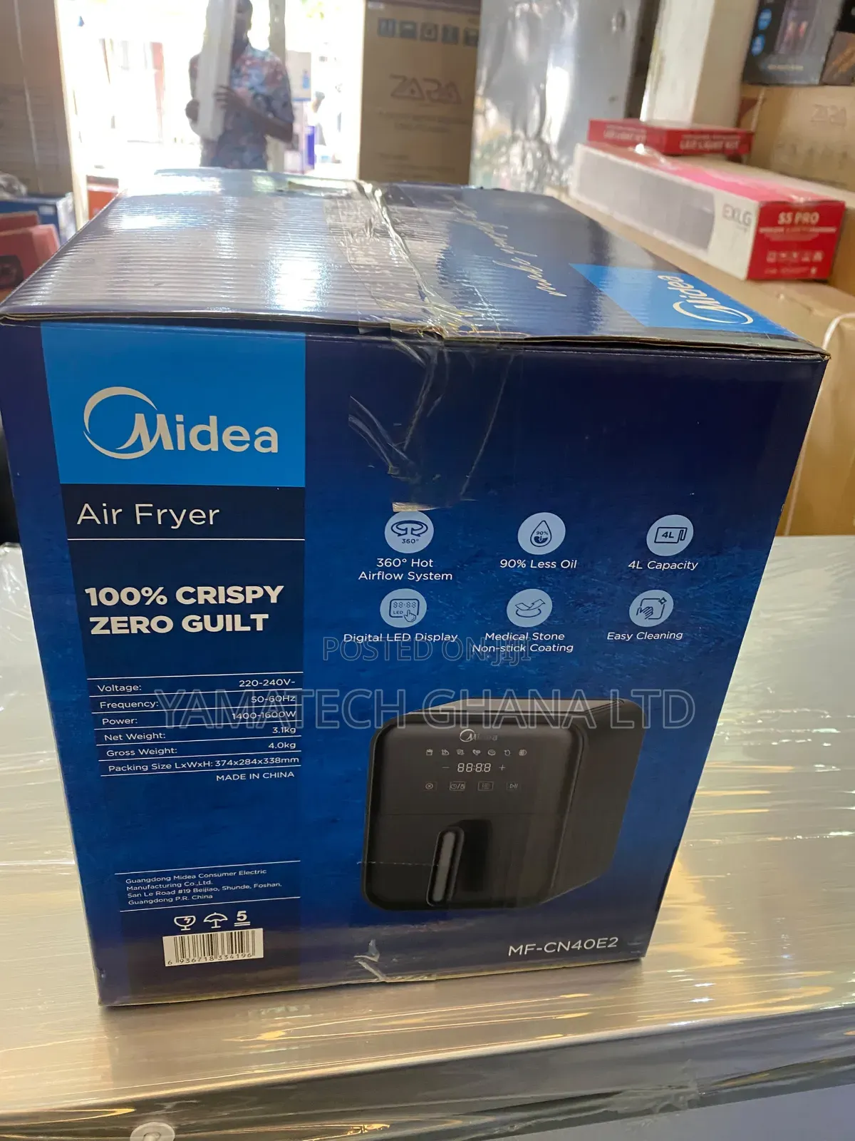 MIDEA 4 LITRE AIR FRYER WITH Touch Control and 100% CRISPY Zero Guilt