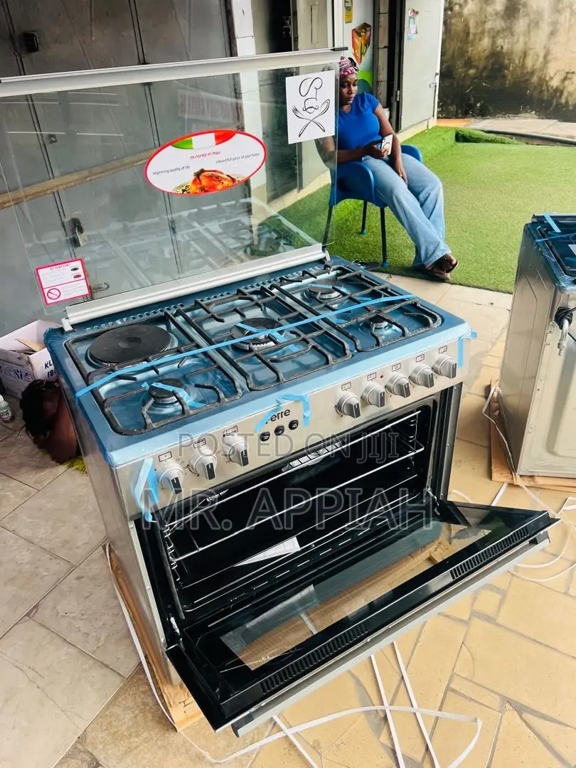 Super Classic Ferre 60x90cm Glass Lid 4 Burner(Rotisserie Oven)Gray..