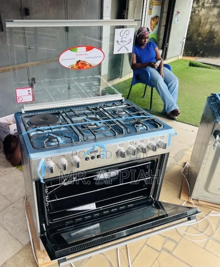 Extremely Durablr Ferre 60x90cm Glass Lid 4 Gas + 1 Electric Cooker.
