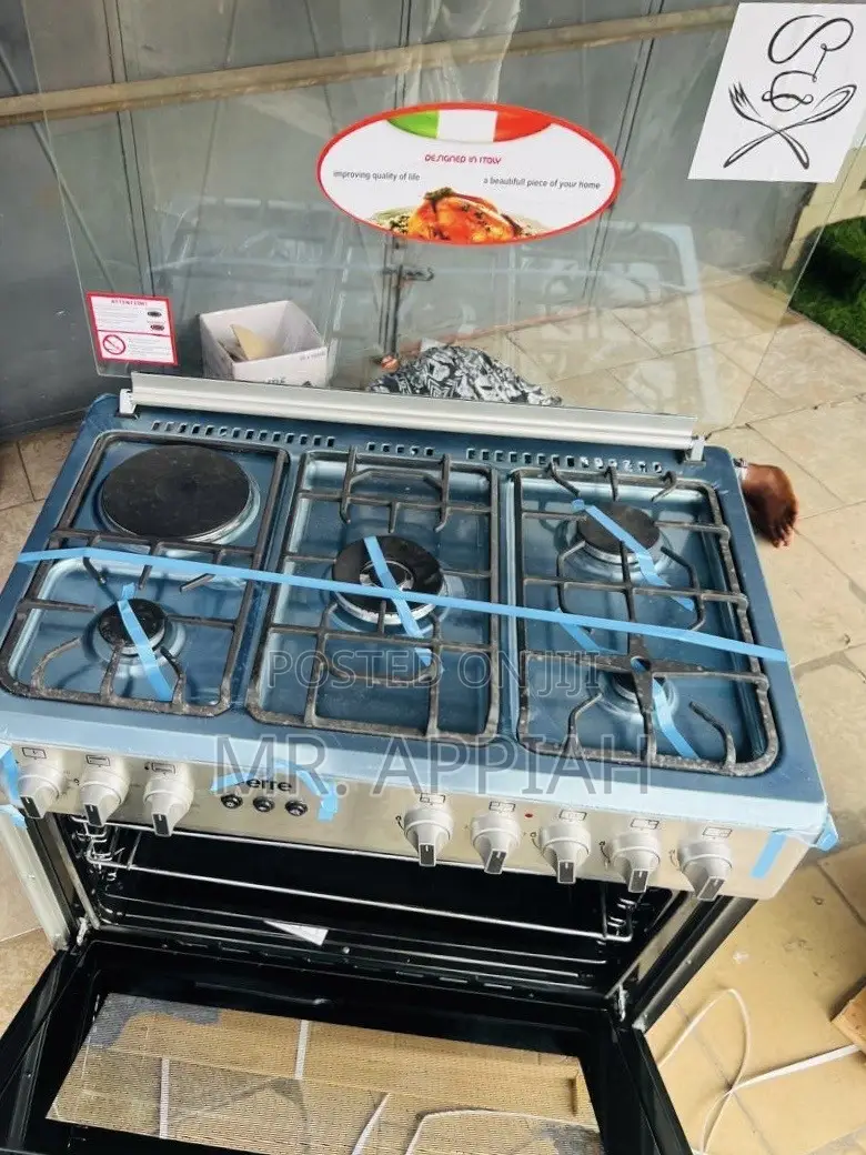 Super Adorable Ferre 4 Gas + 1 Electric Cooker(Glass Lid)Rotisserie..