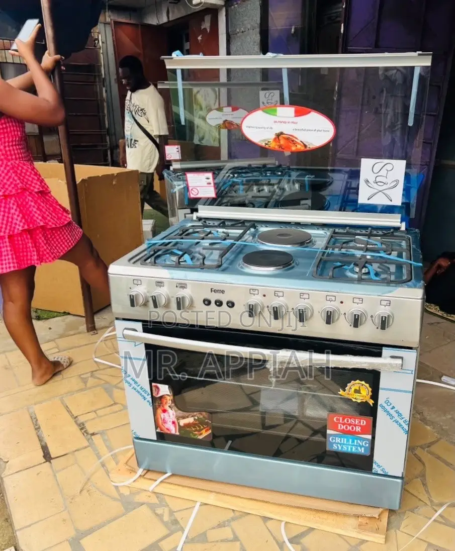 Check Out Durable Ferre 60x90cm 4 Gas + 2 Electric Cooker(Stainless)