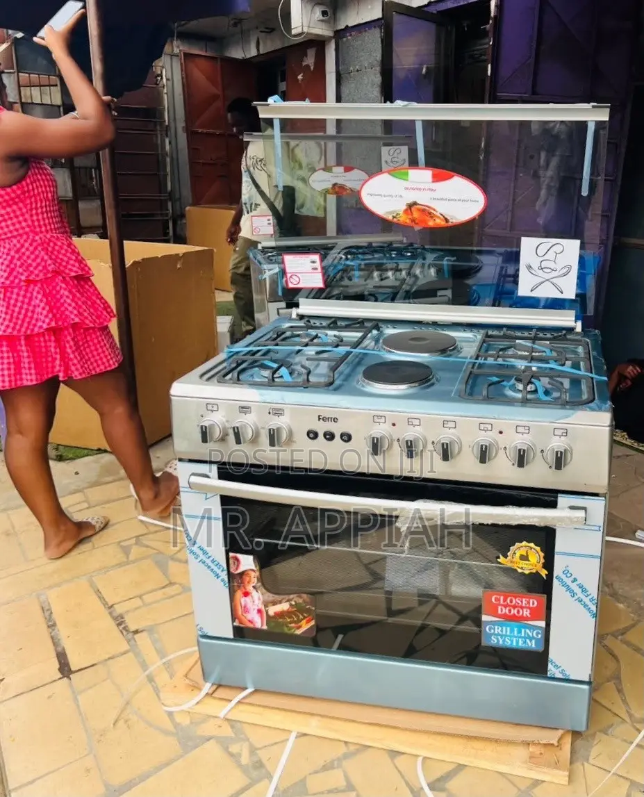 Get Sleek Ferre 60x90cm 4 Gas + 2 Electric Cooker(Rotisserie Oven)