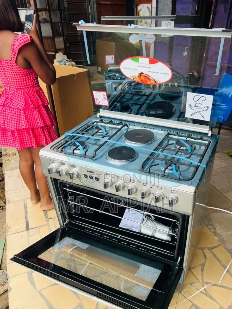 Super Authentic Ferre 60x90cm Glass Lid 4 Gas + 2 Electric Cooker..