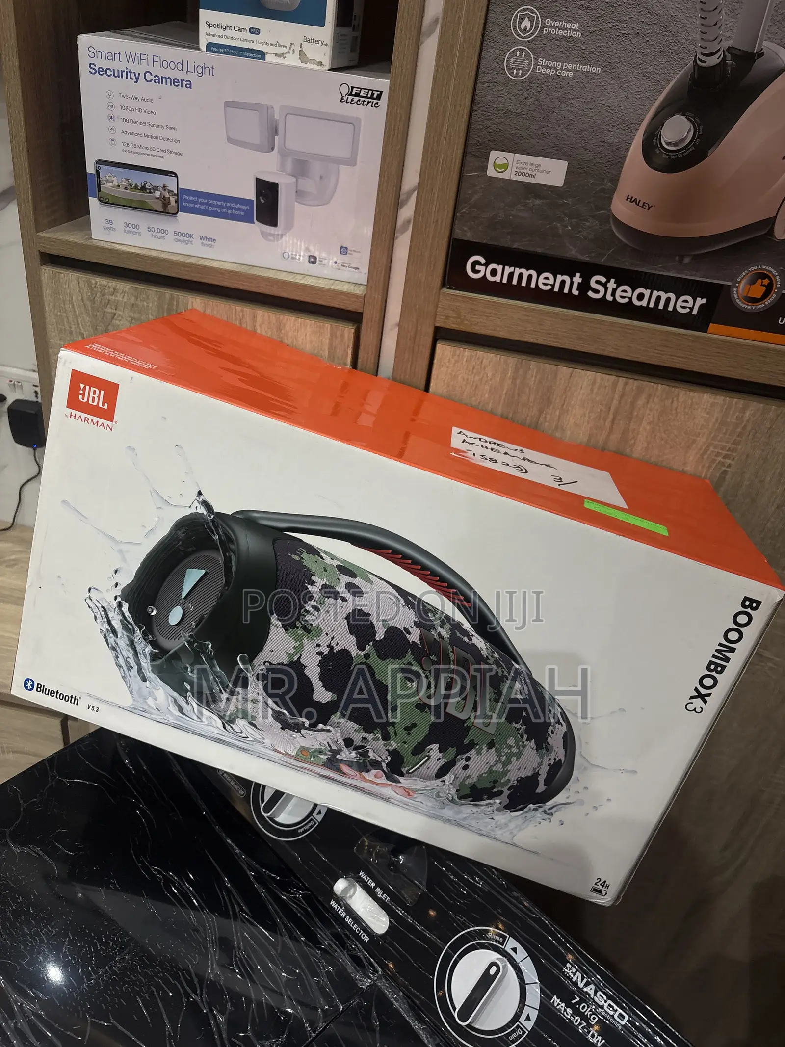 Purchase Sleek JBL Boombox 3 Wireless Speaker(Waterproof)..