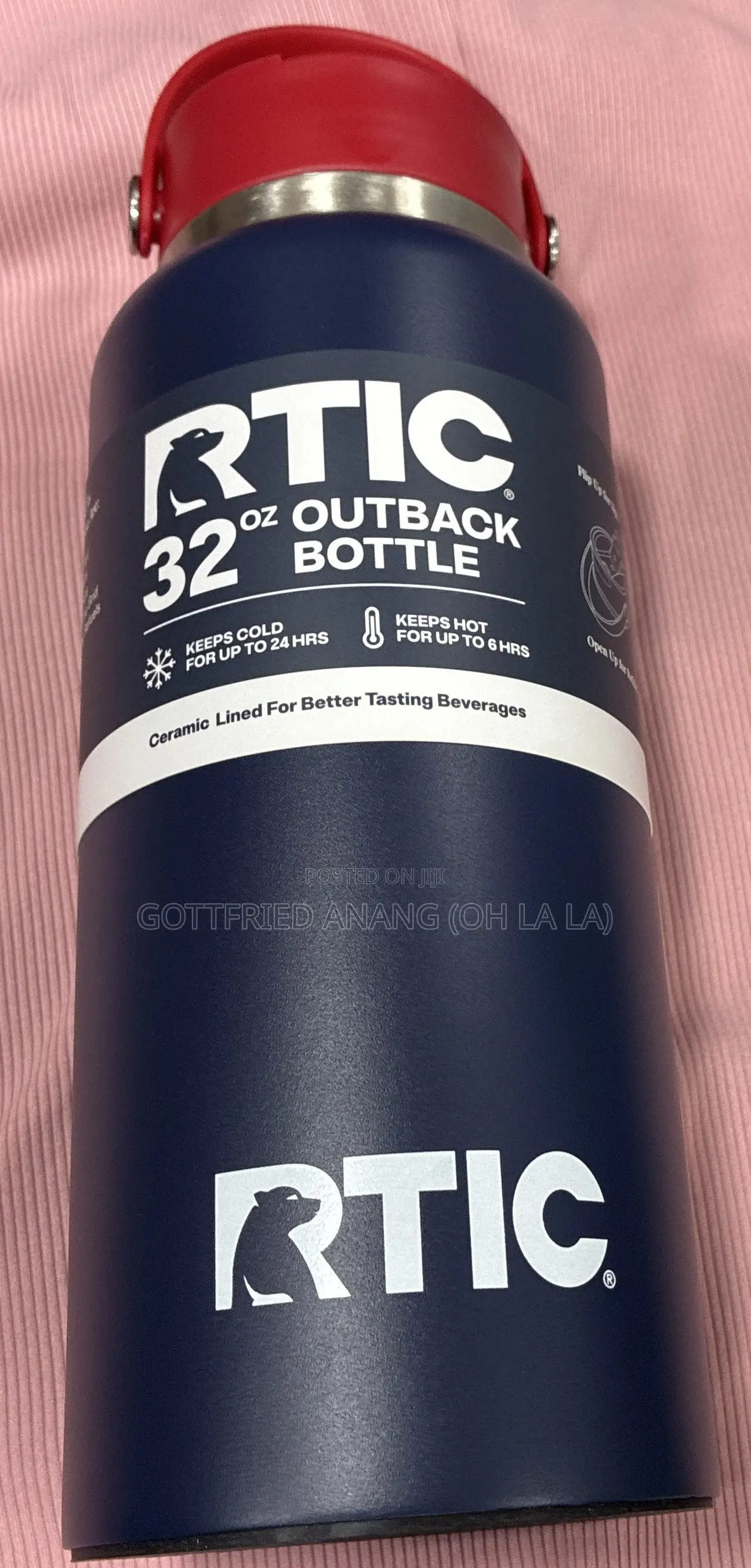 RTIC 32 Oz Ceramic Lined Insulated Outback Water Bottle,Leak Resistant