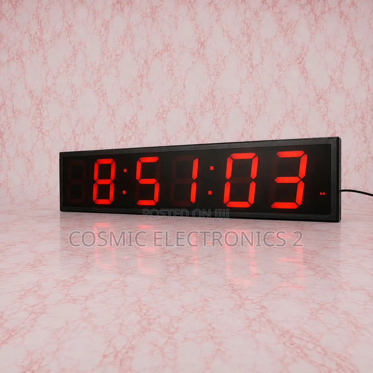 38.1" Premium Digital Wall Clock With Timer & Remote Control