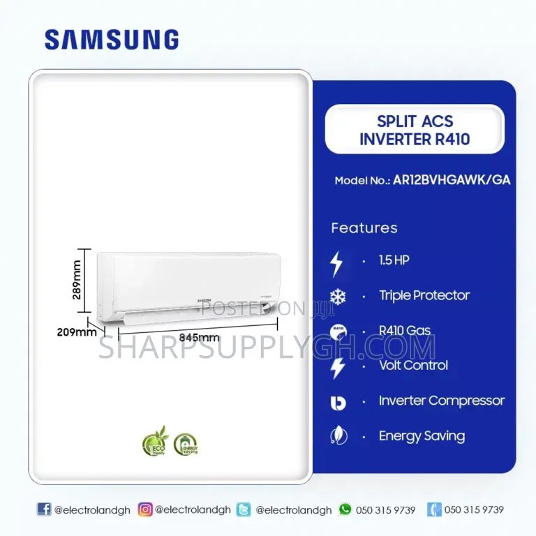 Samsung Split AC Inverter R410 1.5hp