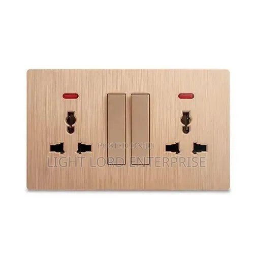 Child Protection Grey /Gold Socket and Switches