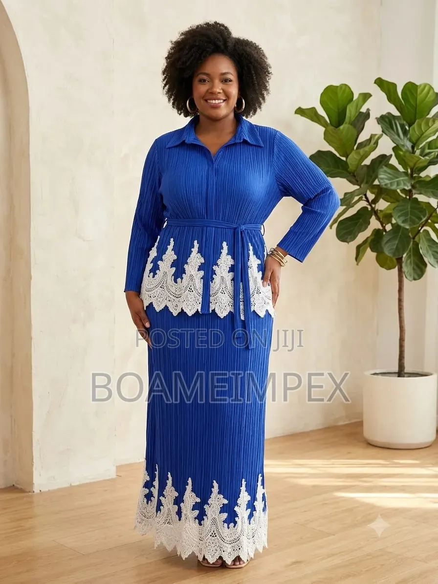 Miyaki High Fashion One Size Fits All Pleated Dress